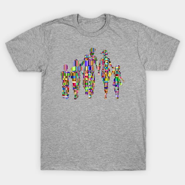 Colorful Prismatic Chromatic Checkered Rainbow T-Shirt by SWEIRKI